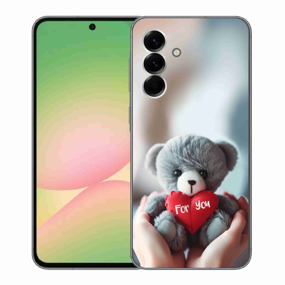 Gélový kryt mmCase na Samsung Galaxy A56 5G - medvedík pre zamilovaných