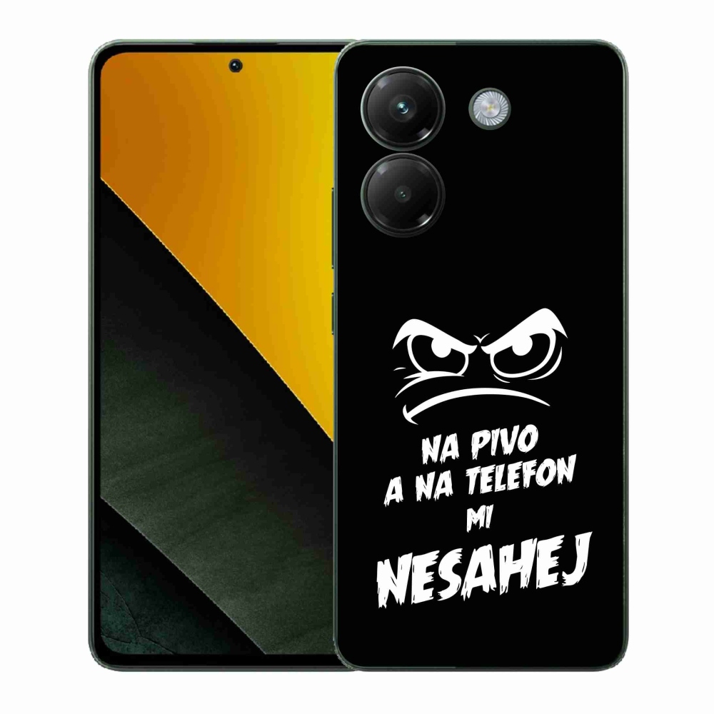 Gélový kryt mmCase na Xiaomi Poco M7 Pro 5G - pivný motív 2 čierne pozadie