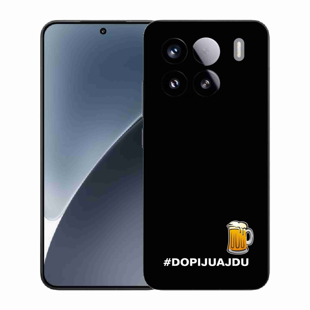 Gélový kryt mmCase na Xiaomi 15 - pivný motív 1 čierne pozadie