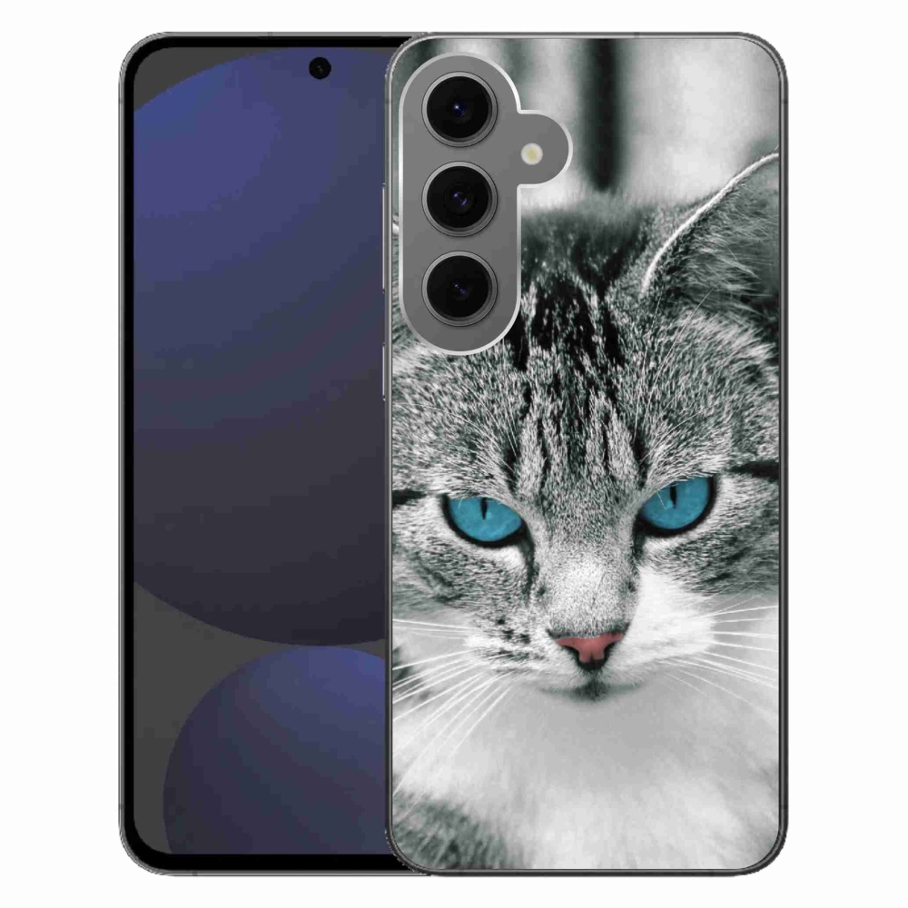 Gélový kryt mmCase na Samsung Galaxy S24 FE - mačacie pohľad 1