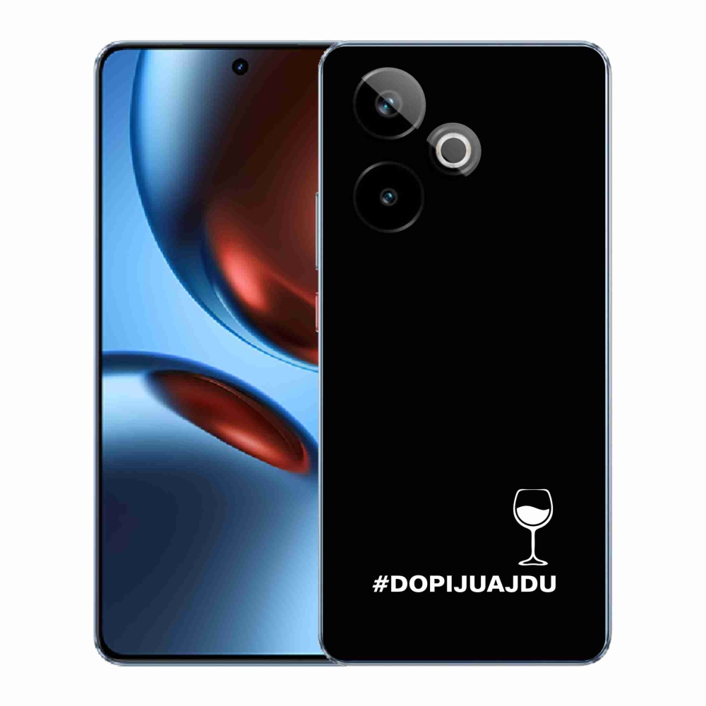 Gélový kryt mmCase na Realme GT 7 5G/GT 7T 5G - vínny motív čierne pozadie