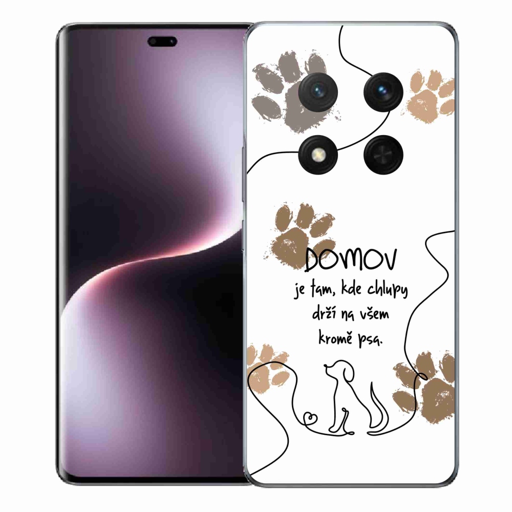 Gélový kryt mmCase na Honor Magic 7 Lite 5G - psí motív biele pozadie