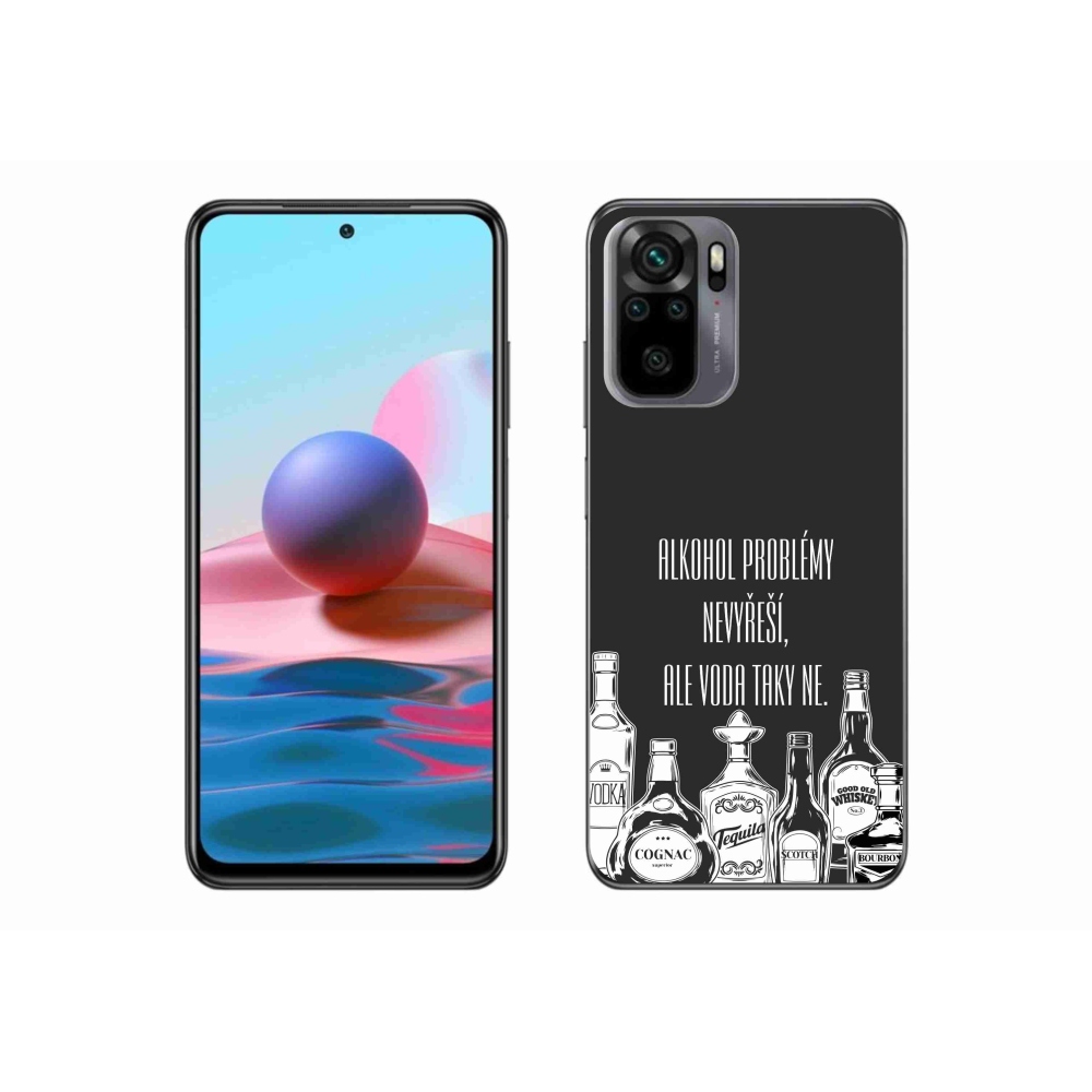 Gélový kryt mmCase na Xiaomi Redmi Note 10S - vtipný text čierne pozadie
