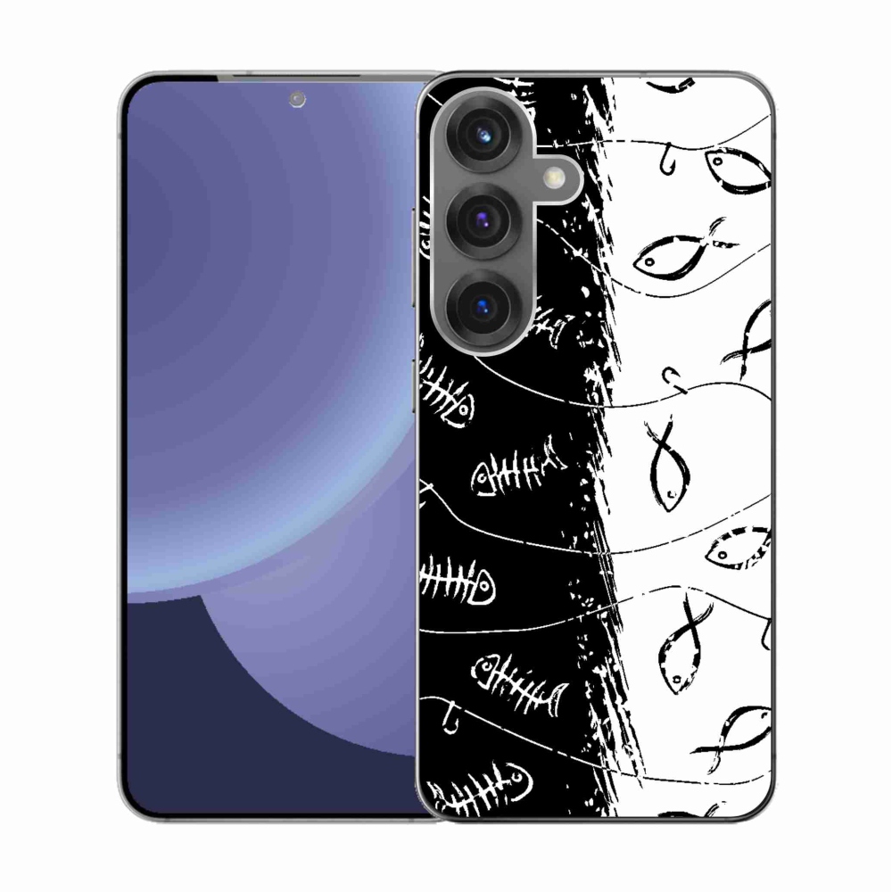 Gélový kryt mmCase na Samsung Galaxy S25 - kostry a rybky