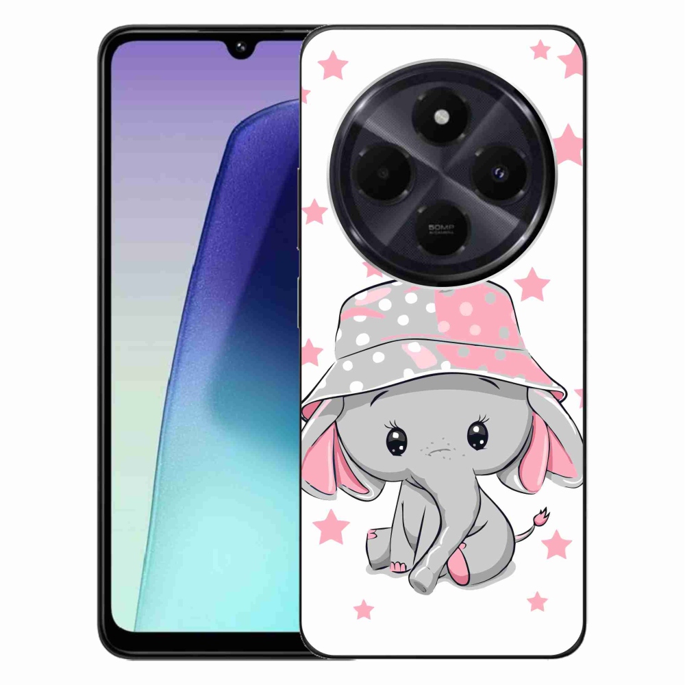 Gélový kryt mmCase na Xiaomi Redmi 14C/Poco C75 - ružový slon