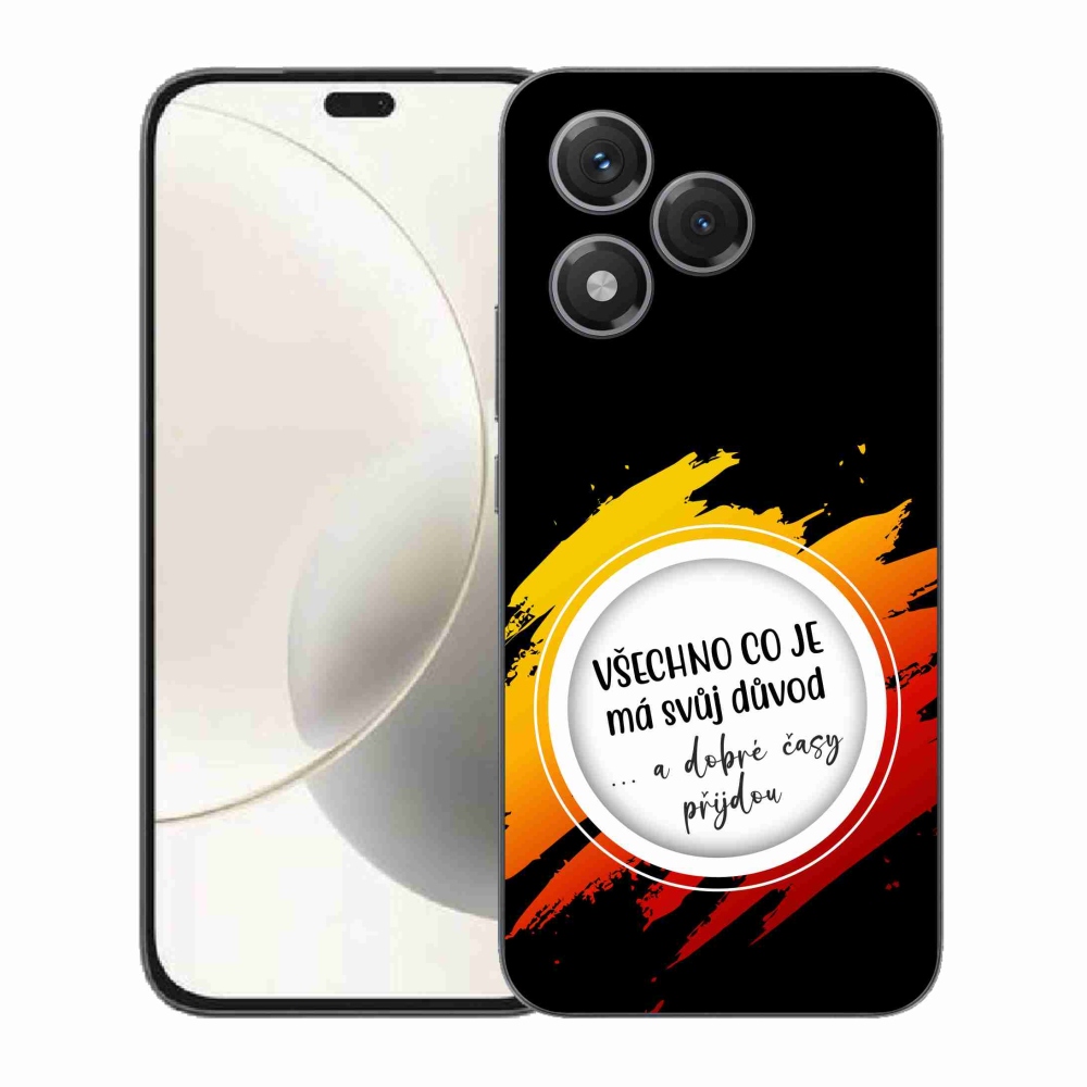 Gélový kryt mmCase na Honor 400 Lite - citát 3 čierne pozadie