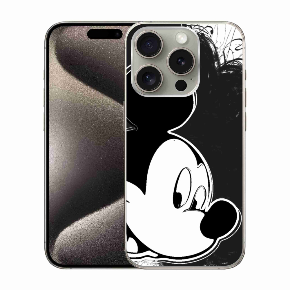 Gélový kryt mmCase na iPhone 15 Pro - mickey mouse 1