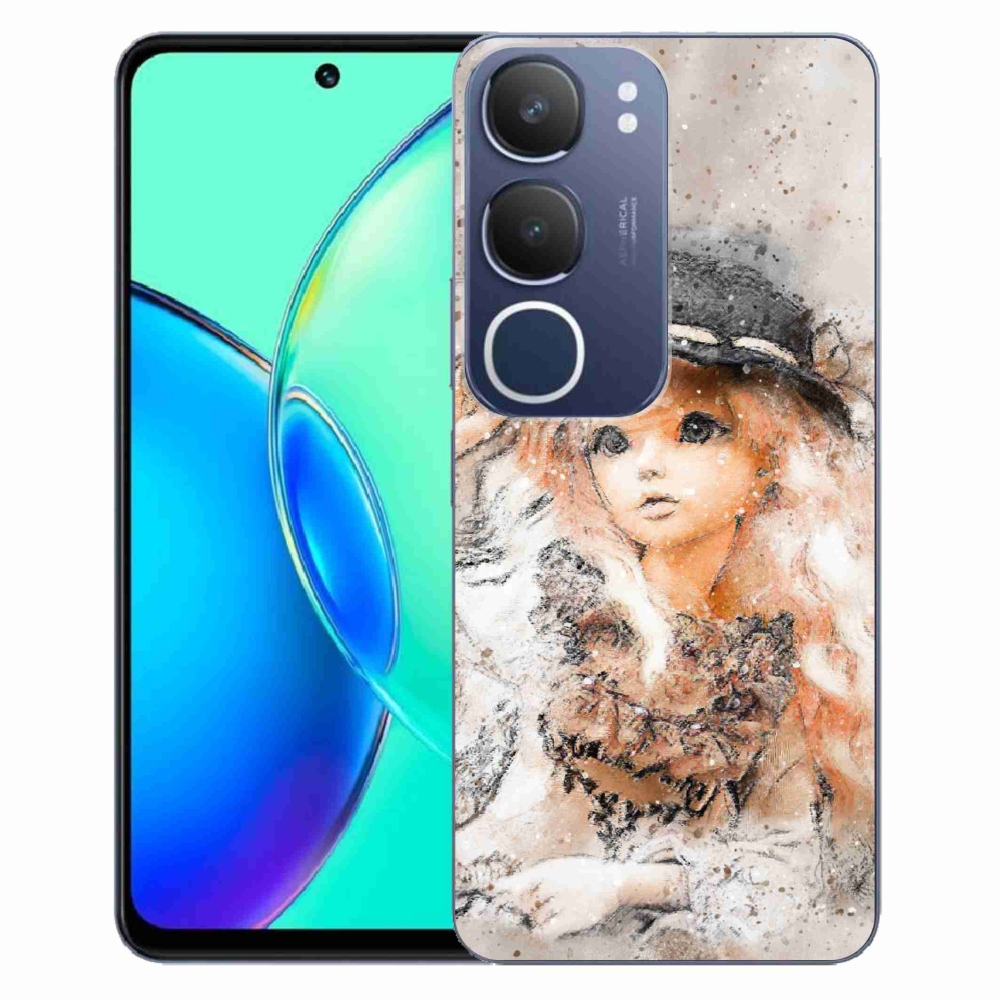 Gélový kryt mmCase na Vivo Y19s - dievčatko s klobúkom