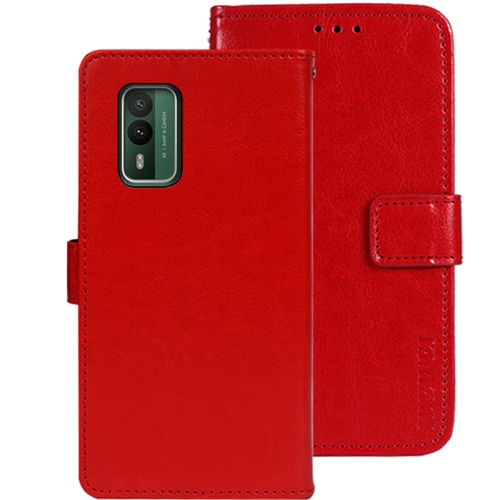 IDEWEI knižkové puzdro na Nokia XR21 - červené