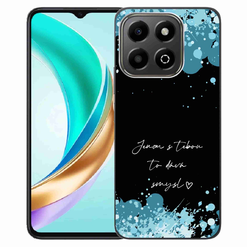 Gélový kryt mmCase na Honor X6b - zamilovaný text čierne pozadie