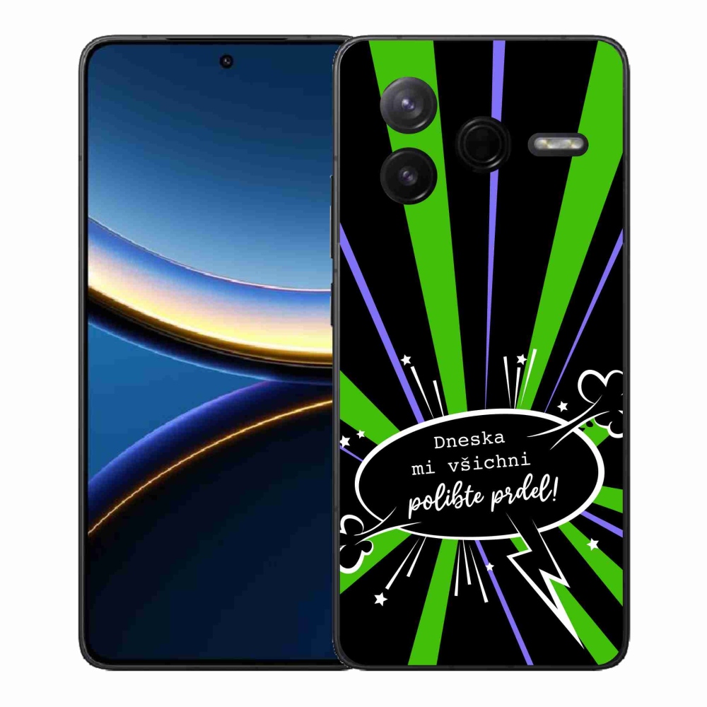 Gélový kryt mmCase na Xiaomi Poco F7 Pro - vtipný text 15 čierne pozadie