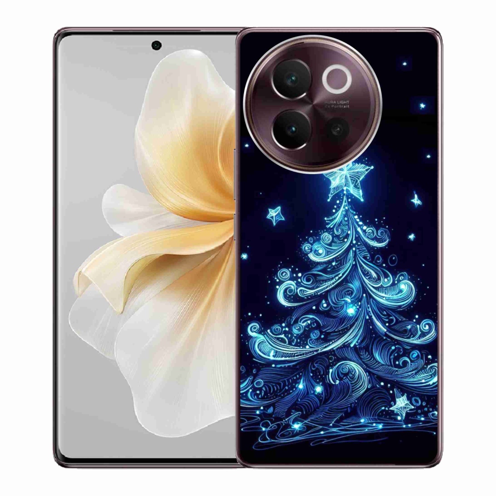 Gélový kryt mmCase na Vivo V40 Lite 5G - neónový vianočný stromček 4