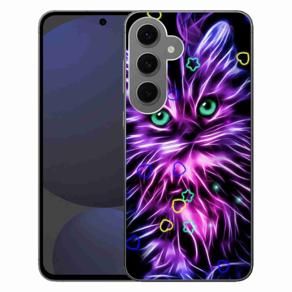 Gélový kryt mmCase na Samsung Galaxy S24 FE - abstraktná mačka