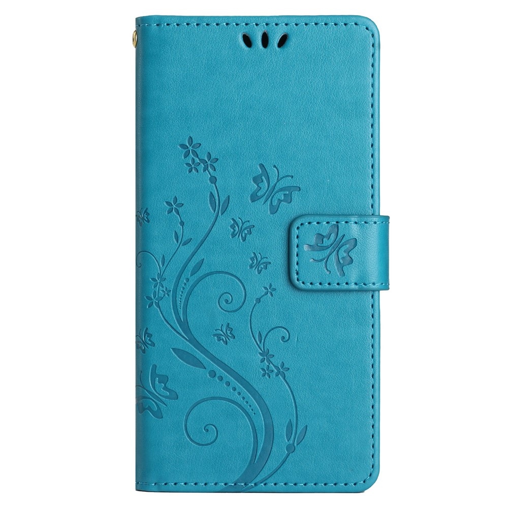 Flowers knižkové púzdro na Samsung Galaxy S23 FE - modré