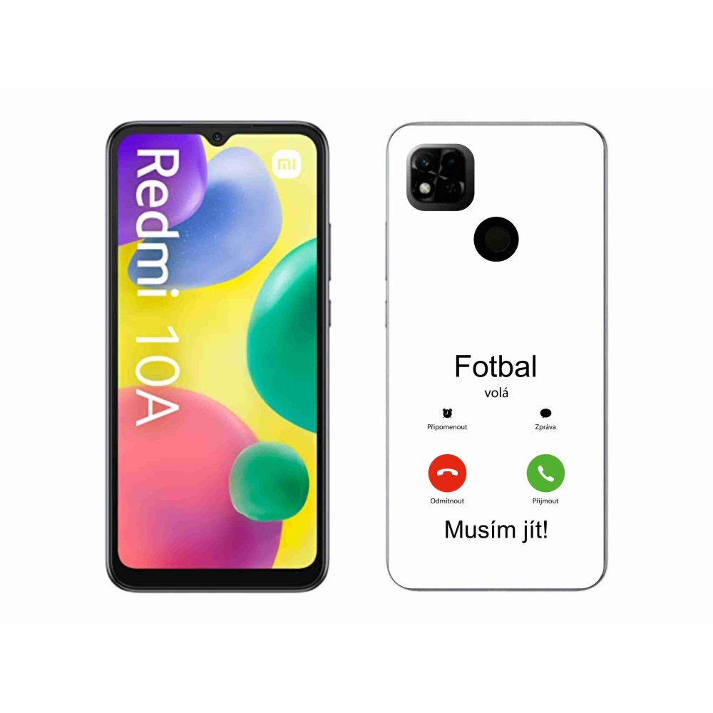 Gélový kryt mmCase na Xiaomi Redmi 10A - futbal volá biele pozadie