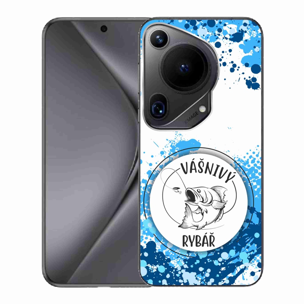 Gélový kryt mmCase na Huawei Pura 70 Ultra - vášnivý rybár biele pozadie