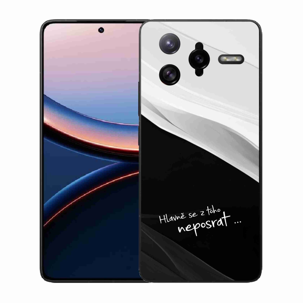 Gélový kryt mmCase na Xiaomi Poco F7 Ultra - vtipný text 13 čiernobiele pozadie