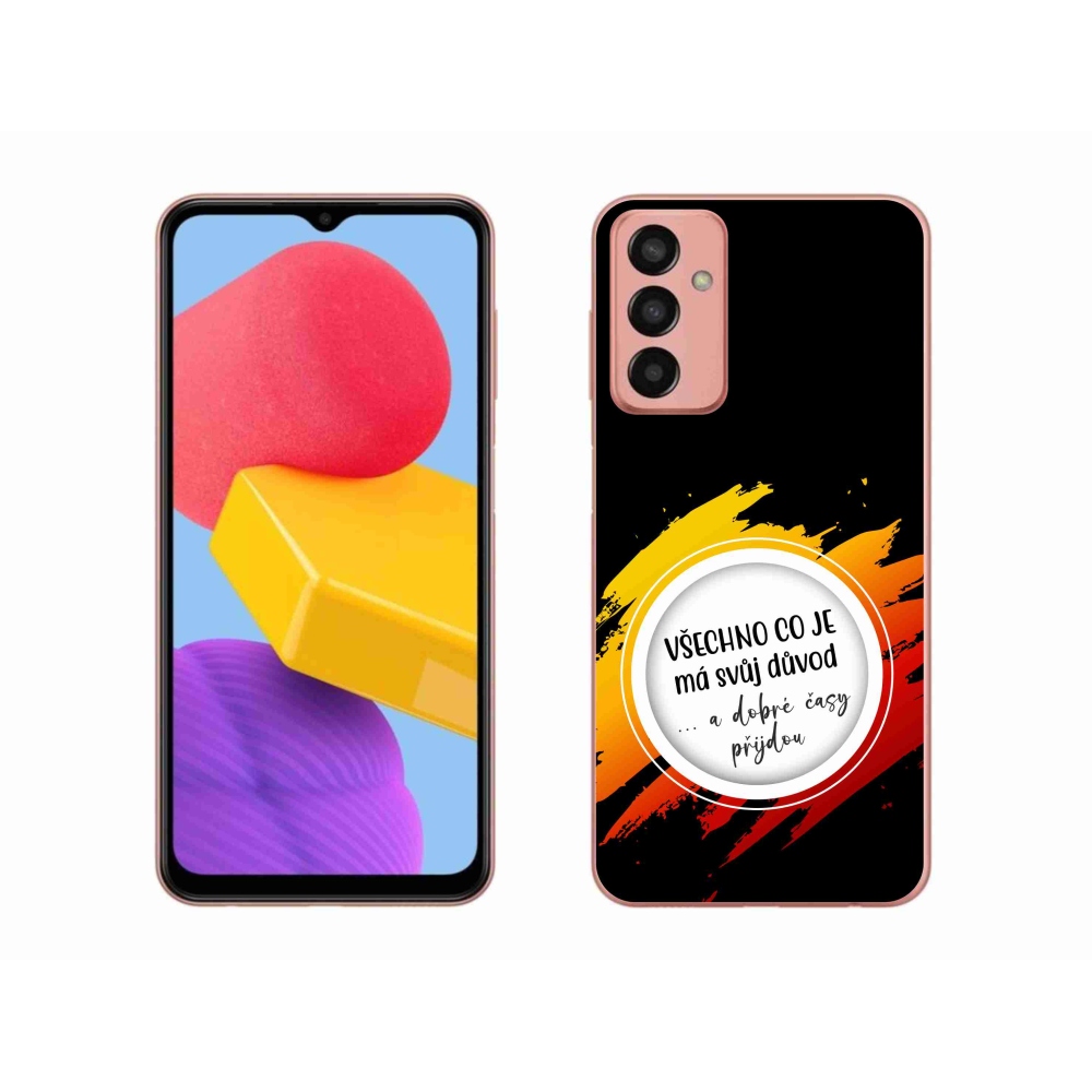Gélový kryt mmCase na Samsung Galaxy M13 - citát 3 čierne pozadie