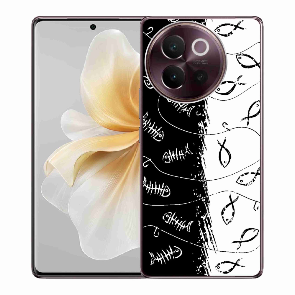 Gélový kryt mmCase na Vivo V40 Lite 5G - kostry a rybky