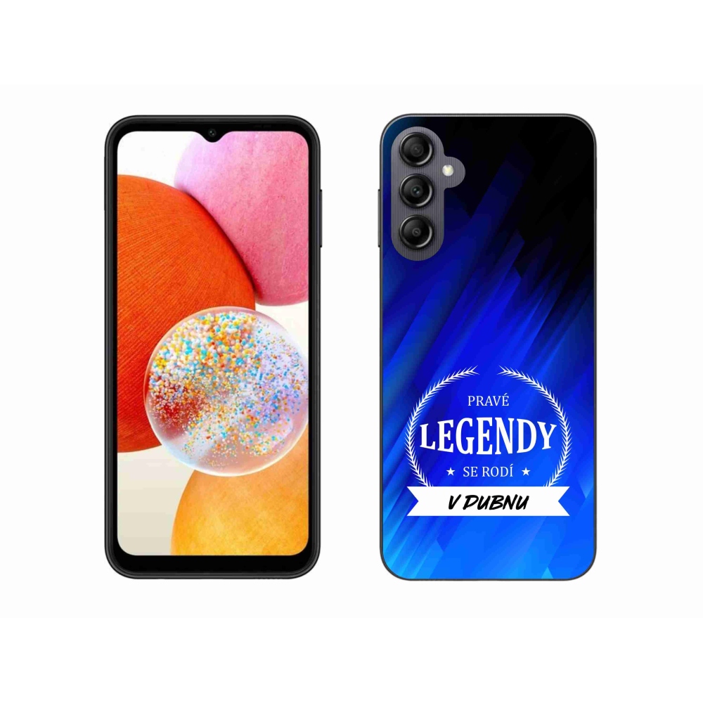 Gélový kryt mmCase na Samsung Galaxy A14 4G/5G - legendy v apríli modré pozadie