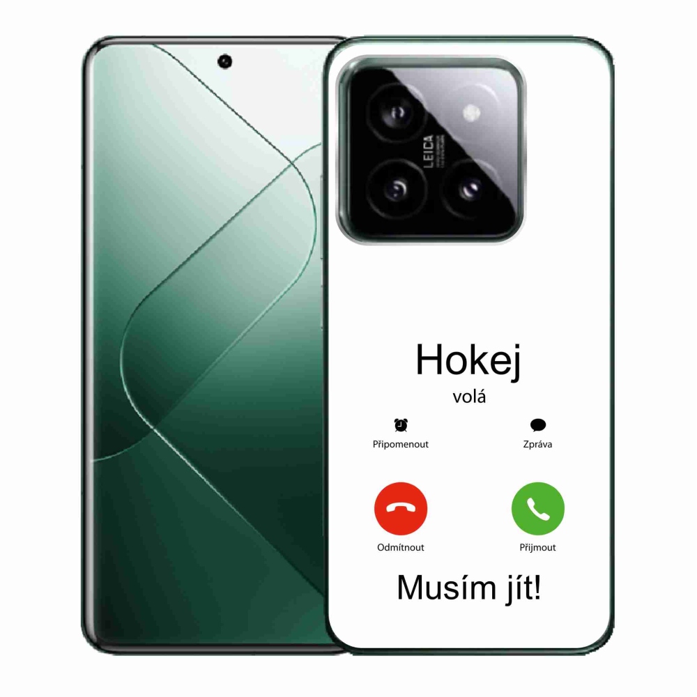 Gélový kryt mmCase na Xiaomi 14 - hokej volá biele pozadie