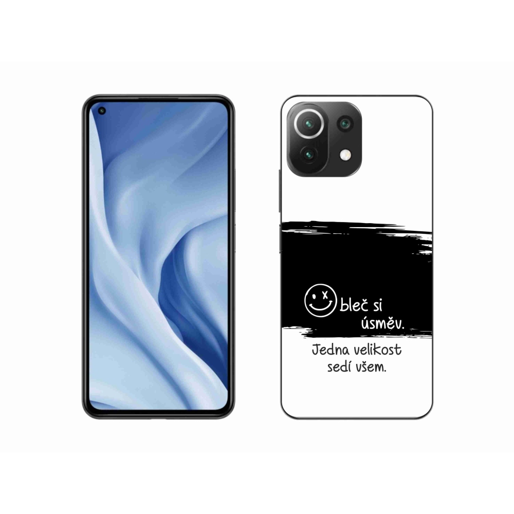 Gélový kryt mmCase na Xiaomi Mi 11 Lite 4G/5G - vtipný text 8 čiernobiele pozadie