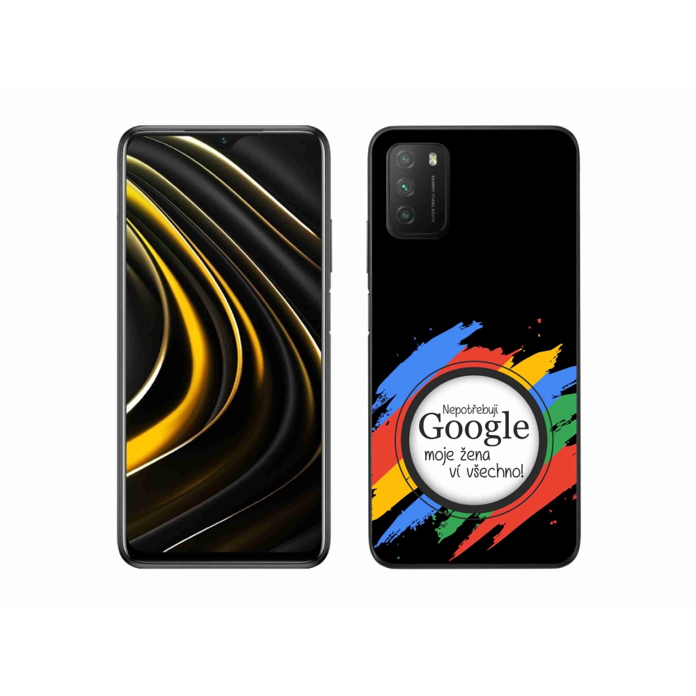 Gélový kryt mmCase na Xiaomi Poco M3 - žena vie všetko čierne pozadie
