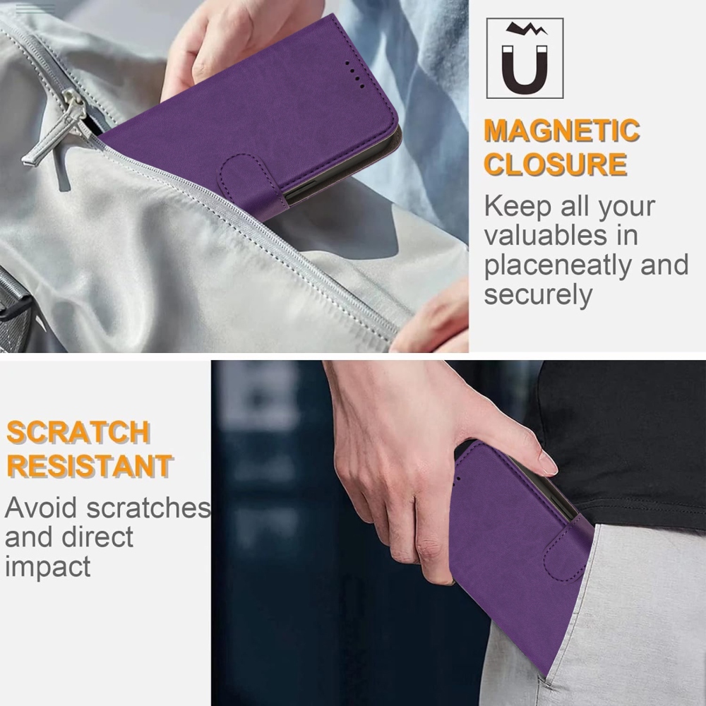 Snap knižkové puzdro na Xiaomi Redmi 15 4G/5G (171mm) - tmavofialové