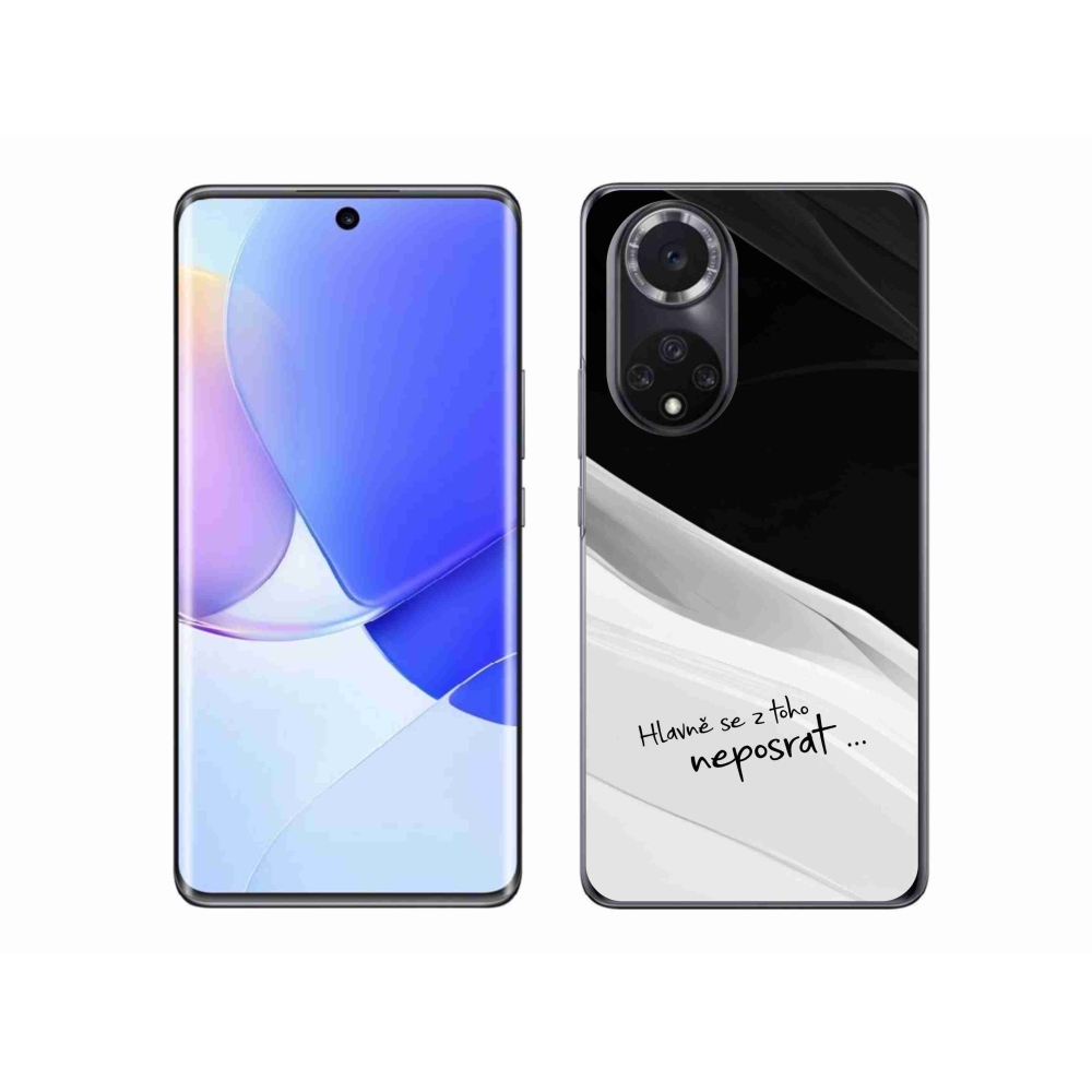 Gélový kryt mmCase na Honor 50 - vtipný text 13 bieločierne pozadie