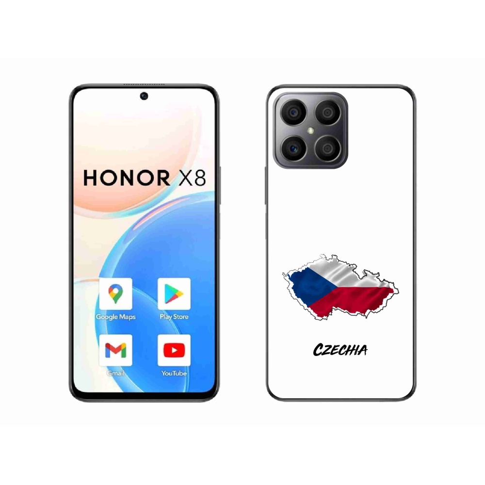 Gélový kryt mmCase na Honor X8 4G - Czechia biele pozadie