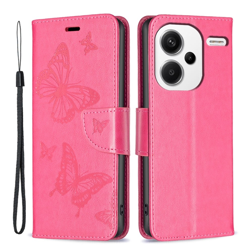 Butterfly knižkové púzdro na Xiaomi Redmi Note 13 Pro+ 5G - rose