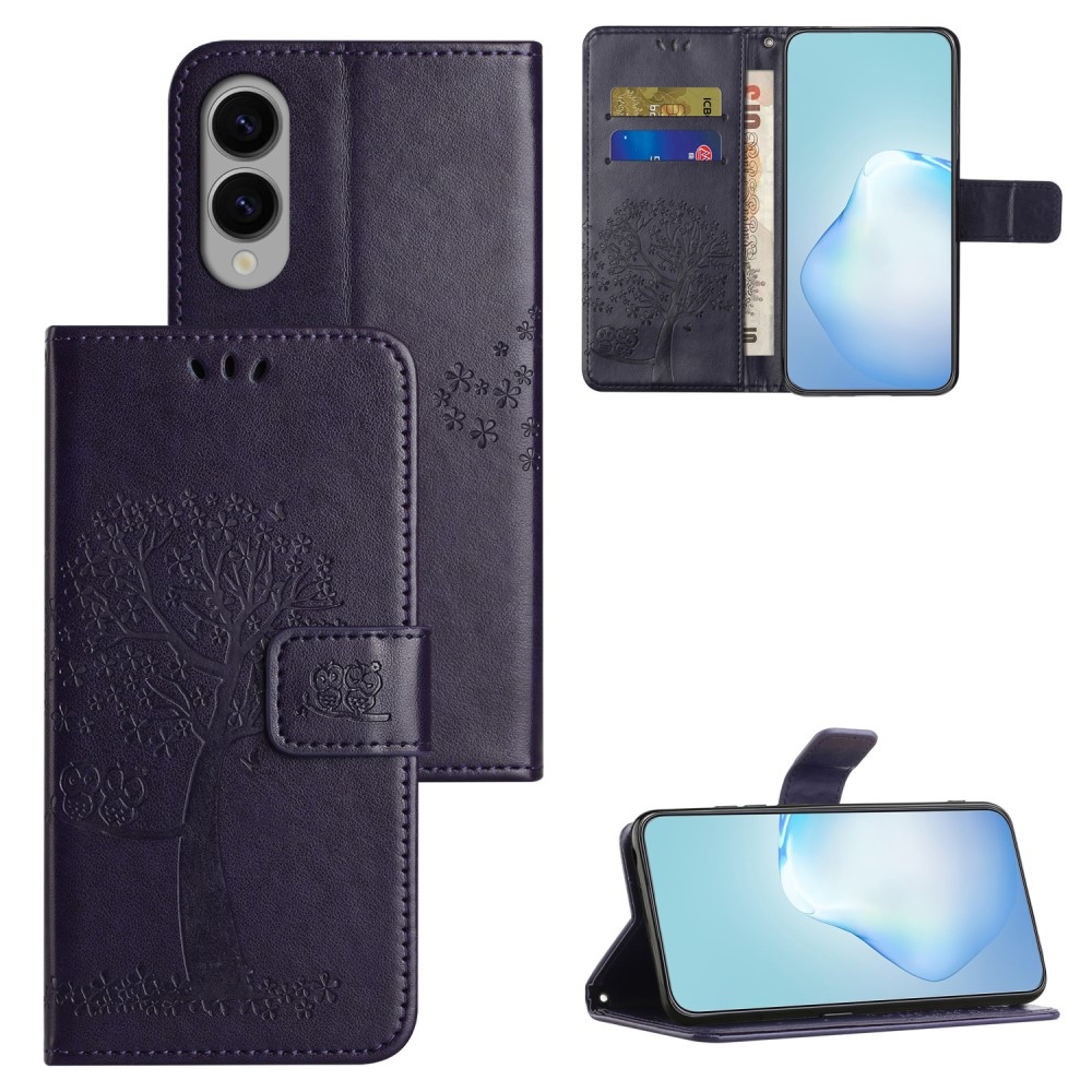 Tree knižkové puzdro na Samsung Galaxy S25 Edge - tmavofialové