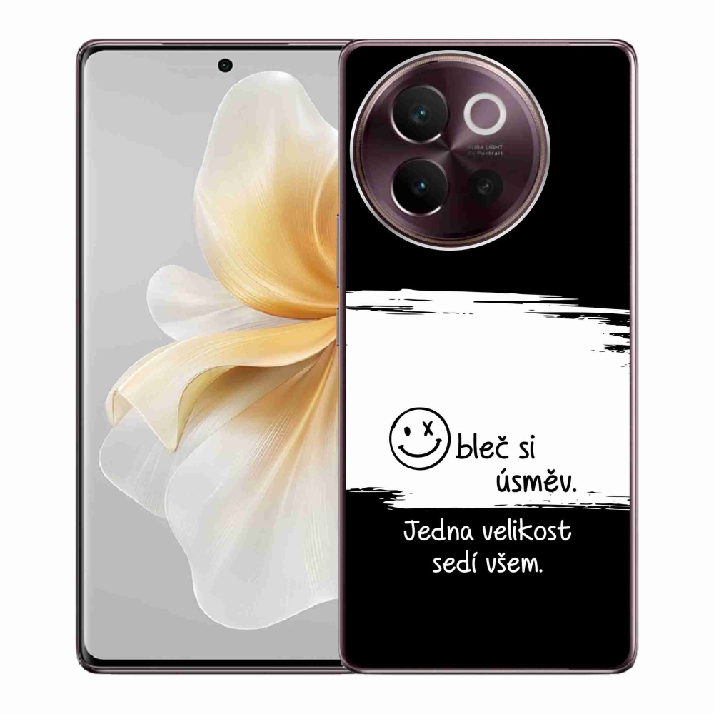 Gélový kryt mmCase na Vivo V40 Lite 5G - vtipný text 8 bieločierne pozadie