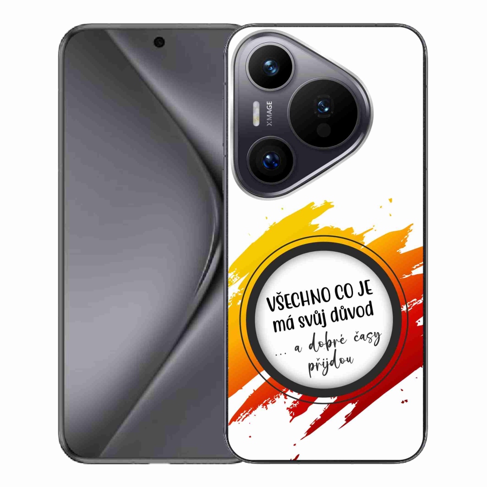 Gélový kryt mmCase na Huawei Pura 70 Pro - citát 3 biele pozadie