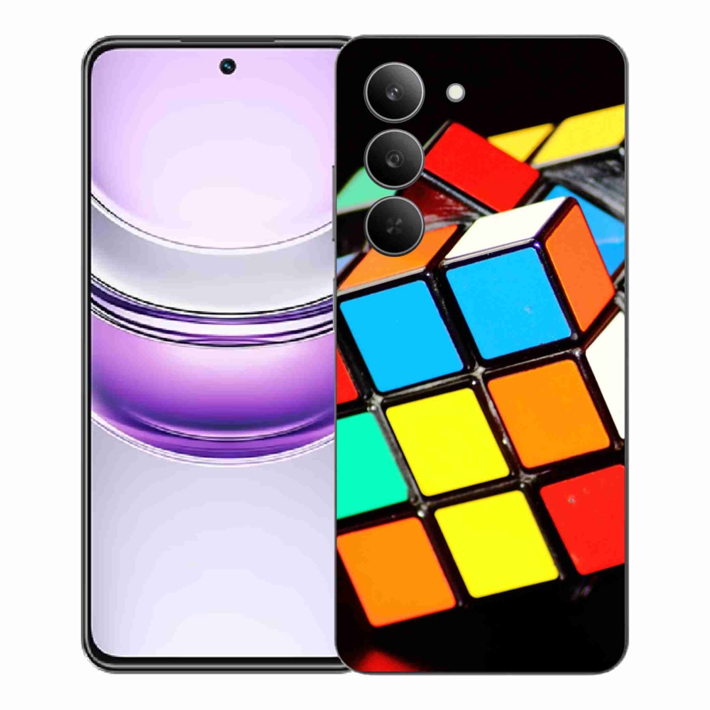 Gélový kryt mmCase na Realme 14x 5G - rubikova kocka