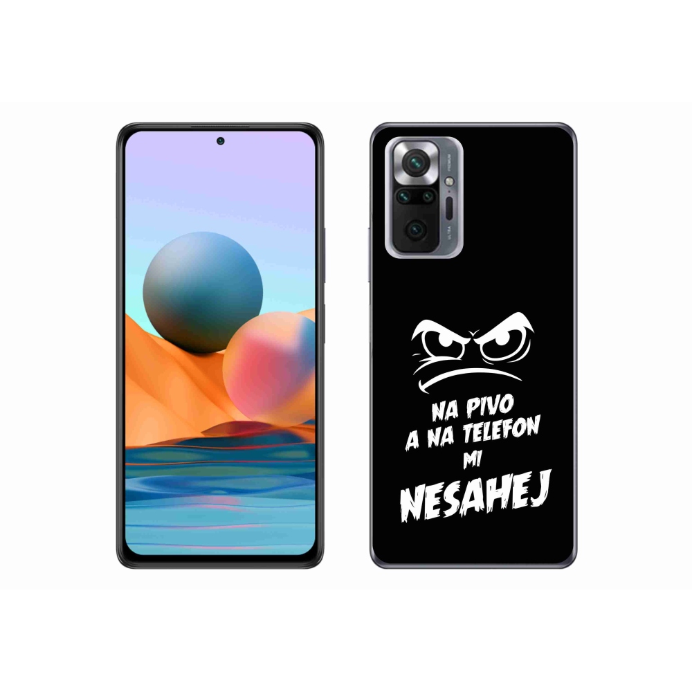 Gélový kryt mmCase na Xiaomi Redmi Note 10 Pro - pivný motív 2 čierne pozadie
