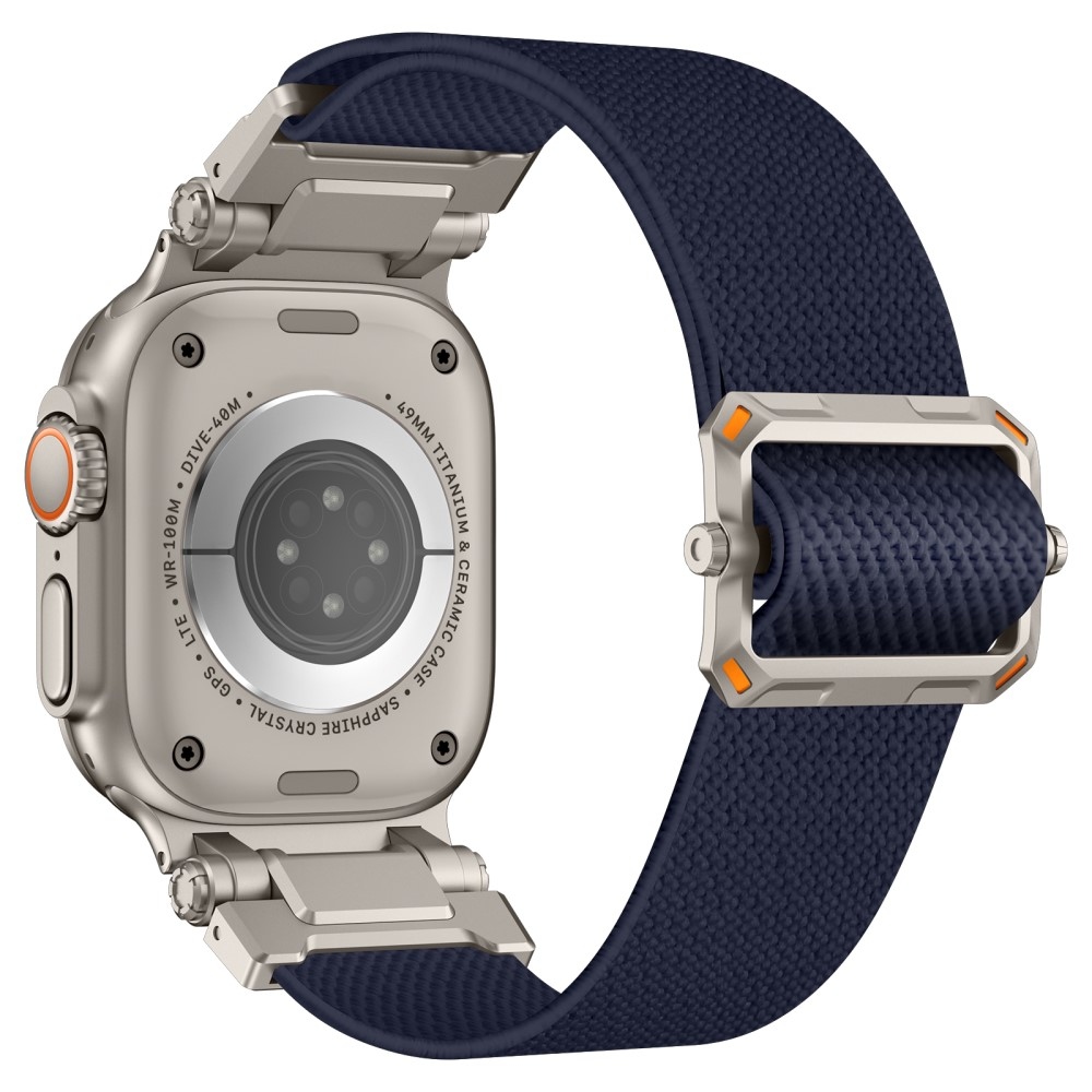 Titanium nylonový remienok na Apple Watch Ultra/Ultra 2 49mm/SE/SE 2022/2023 44mm/10 46mm/9/8/7 45mm/6/5/4 44mm/3/2/1 42 mm - modrý