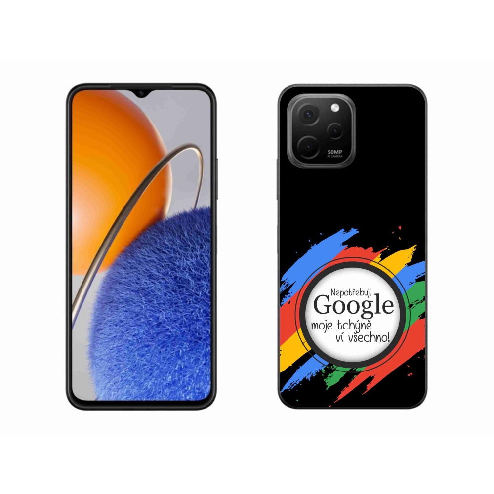 Gélový kryt mmCase na Huawei Nova Y61 - svokra vie všetko čierne pozadie