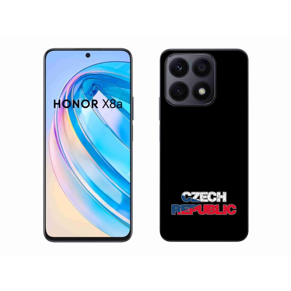 Gélový kryt mmCase na Honor X8a - Czech Republic čierne pozadie