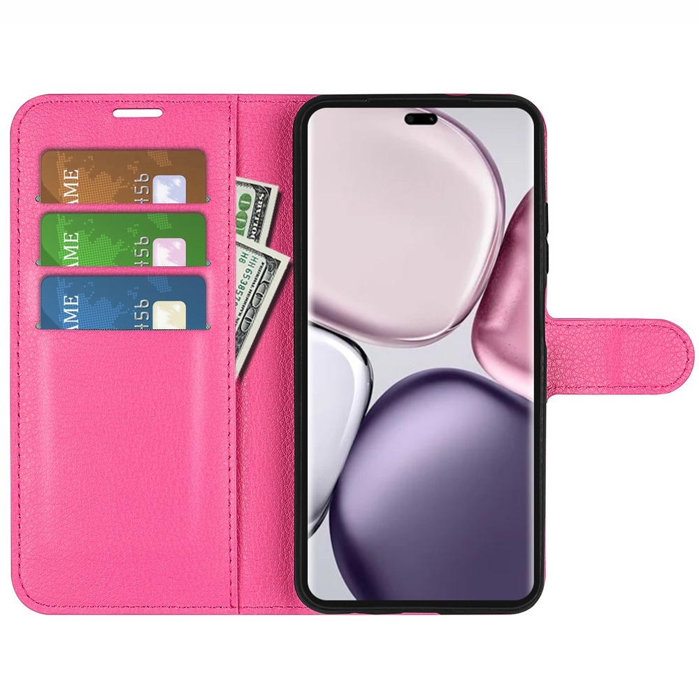 Litchi knižkové púzdro na Honor Magic 7 Lite 5G - rose