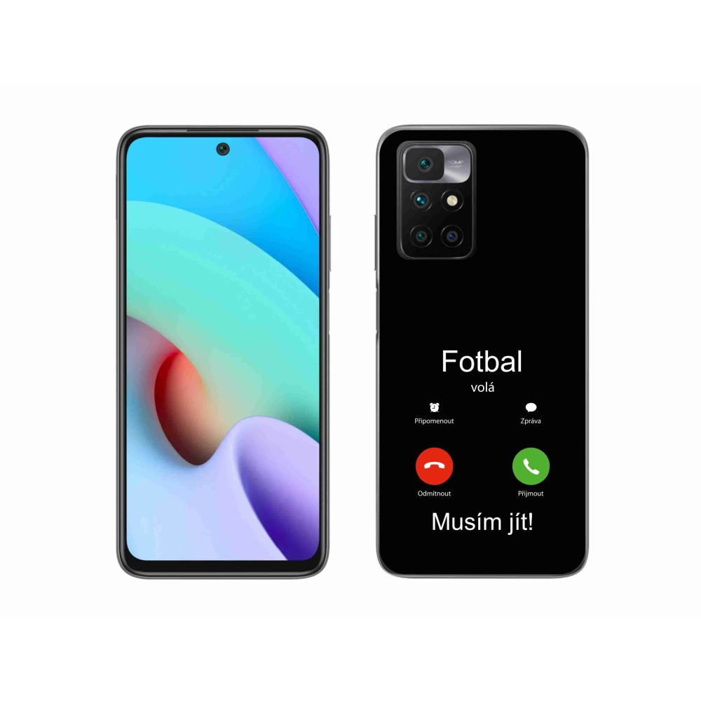 Gélový kryt mmCase na Xiaomi Redmi 10/Redmi 10 (2022) - futbal volá čierne pozadie