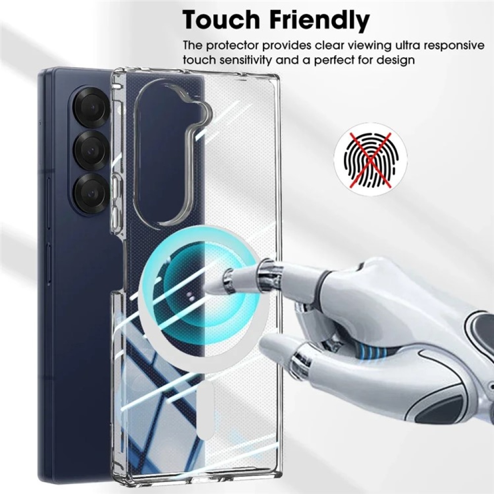 Clear gélový kryt s pevným chrbtom a MagSafe na Samsung Galaxy Z Fold7 5G