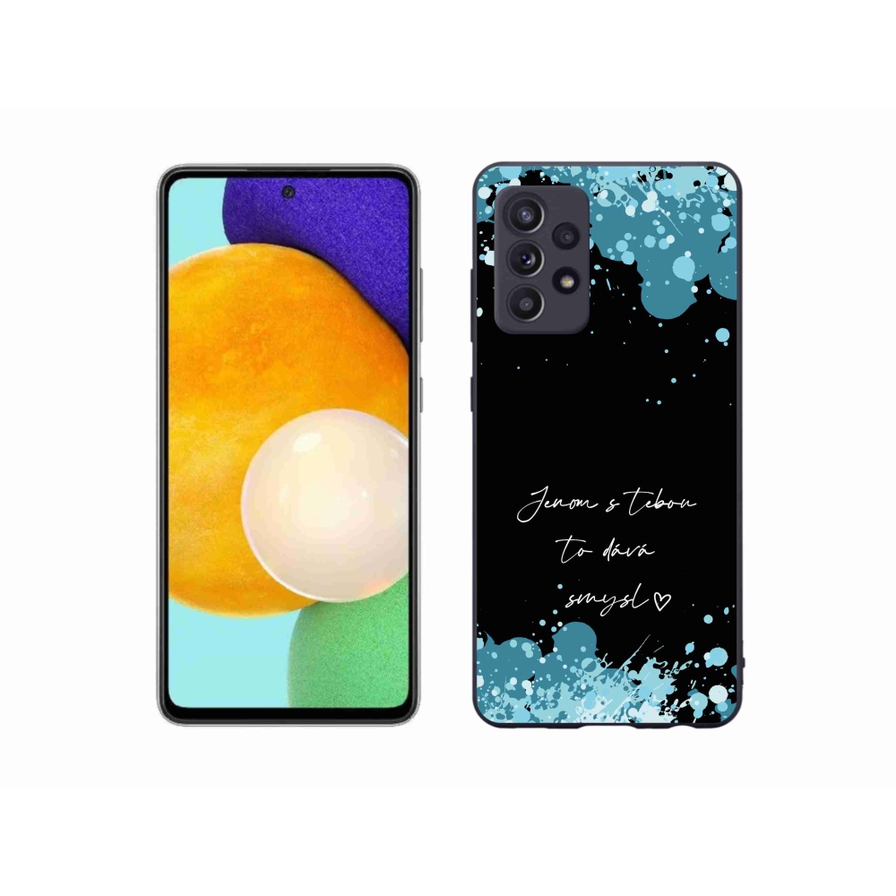 Gélový kryt mmCase na Samsung Galaxy A52/A52 5G - zamilovaný text čierne pozadie