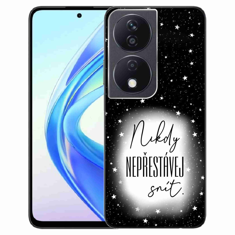 Gélový kryt mmCase na Honor X7b/Honor 90 Smart - citát 1 bieločierne pozadie
