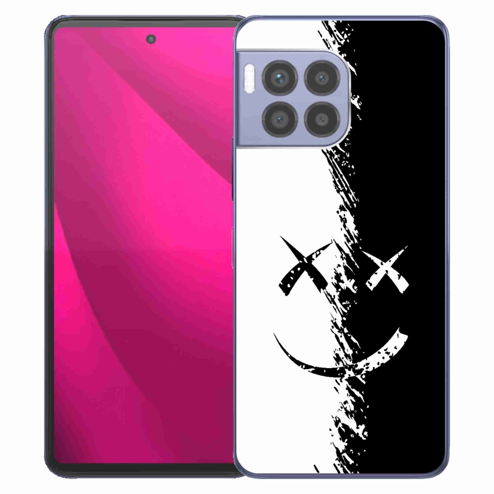 Gélový kryt mmCase na T-Mobile T Phone 2 Pro - čiernobiely smajlík