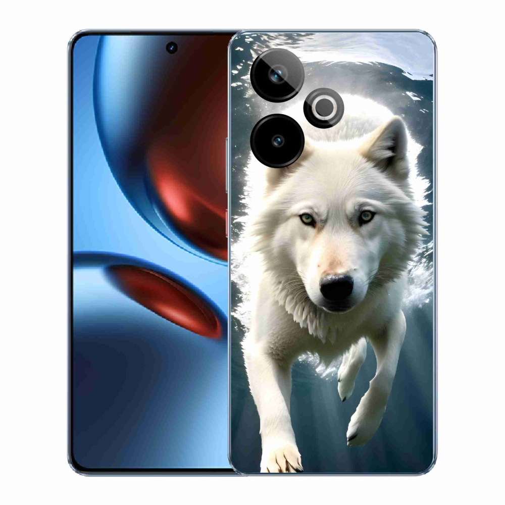 Gélový kryt mmCase na Realme GT 7 5G/GT 7T 5G - biely vlk