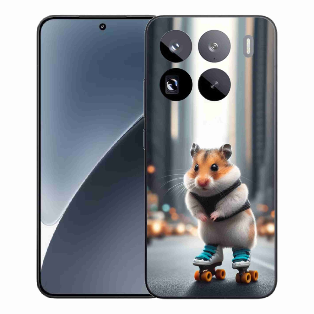 Gélový kryt mmCase na Xiaomi 15 Pro - škrečok na korčuliach