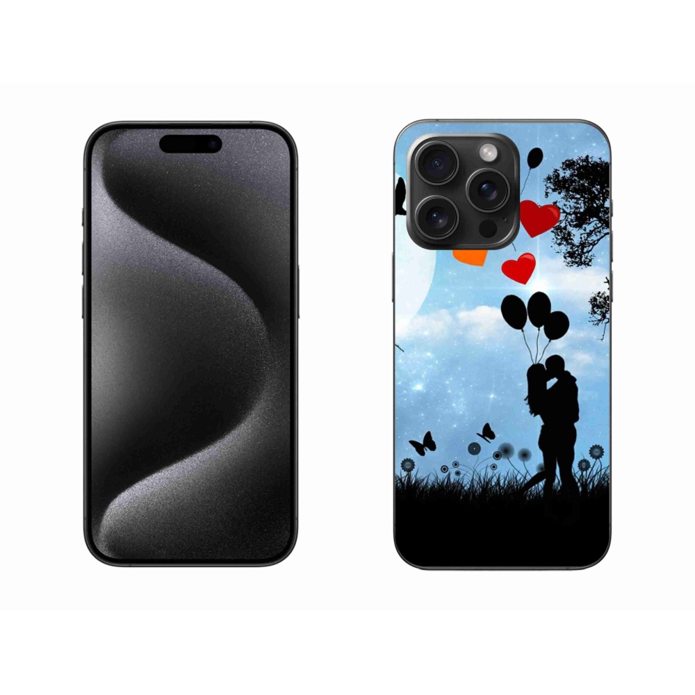 Gélový obal mmCase na iPhone 15 Pro Max - zamilovaný pár