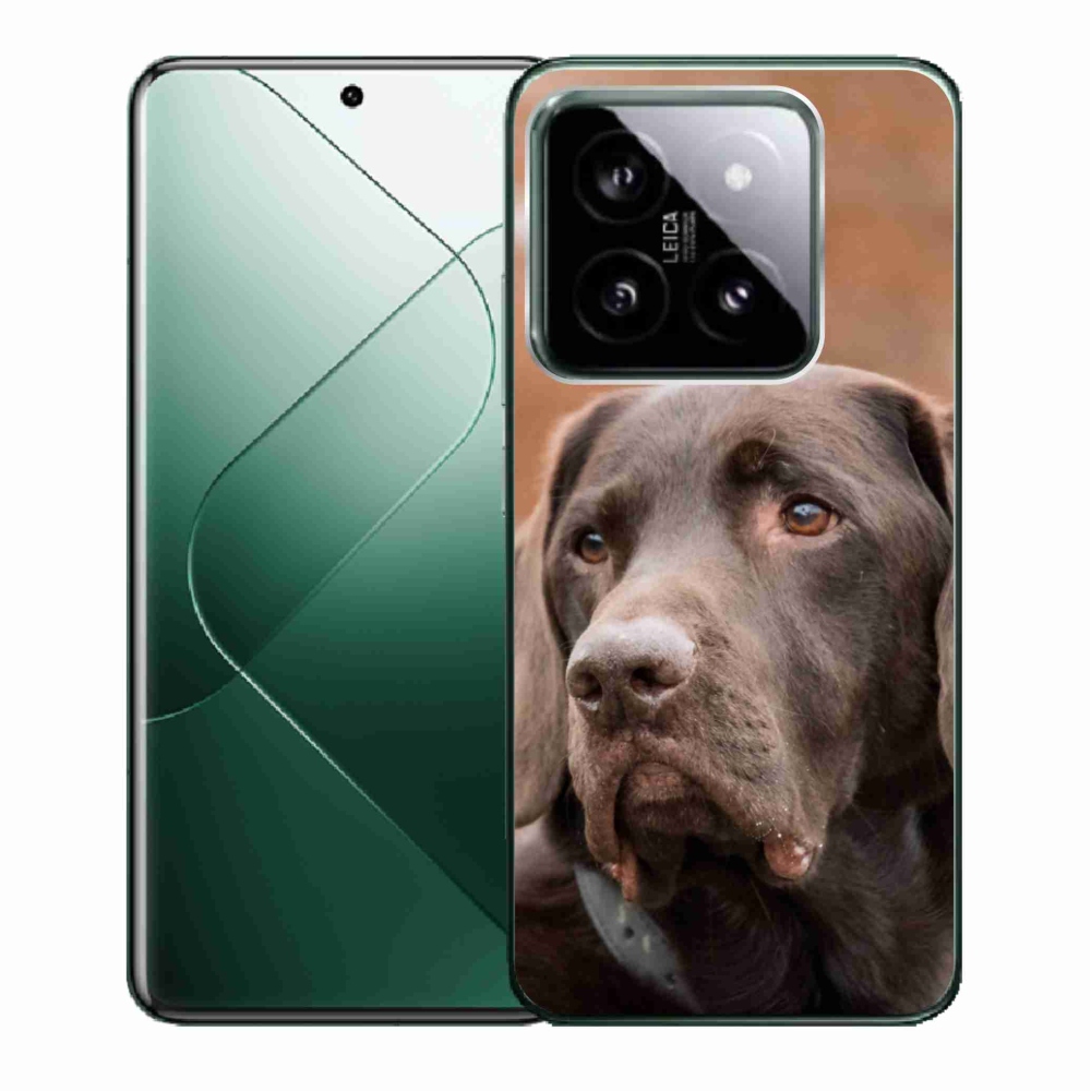 Gélový obal mmCase na Xiaomi 14 - hnedý labrador