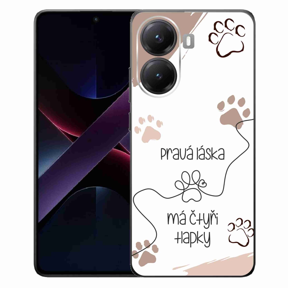 Gélový kryt mmCase na Xiaomi Poco X7 Pro 5G - psí motív 1 biele pozadie